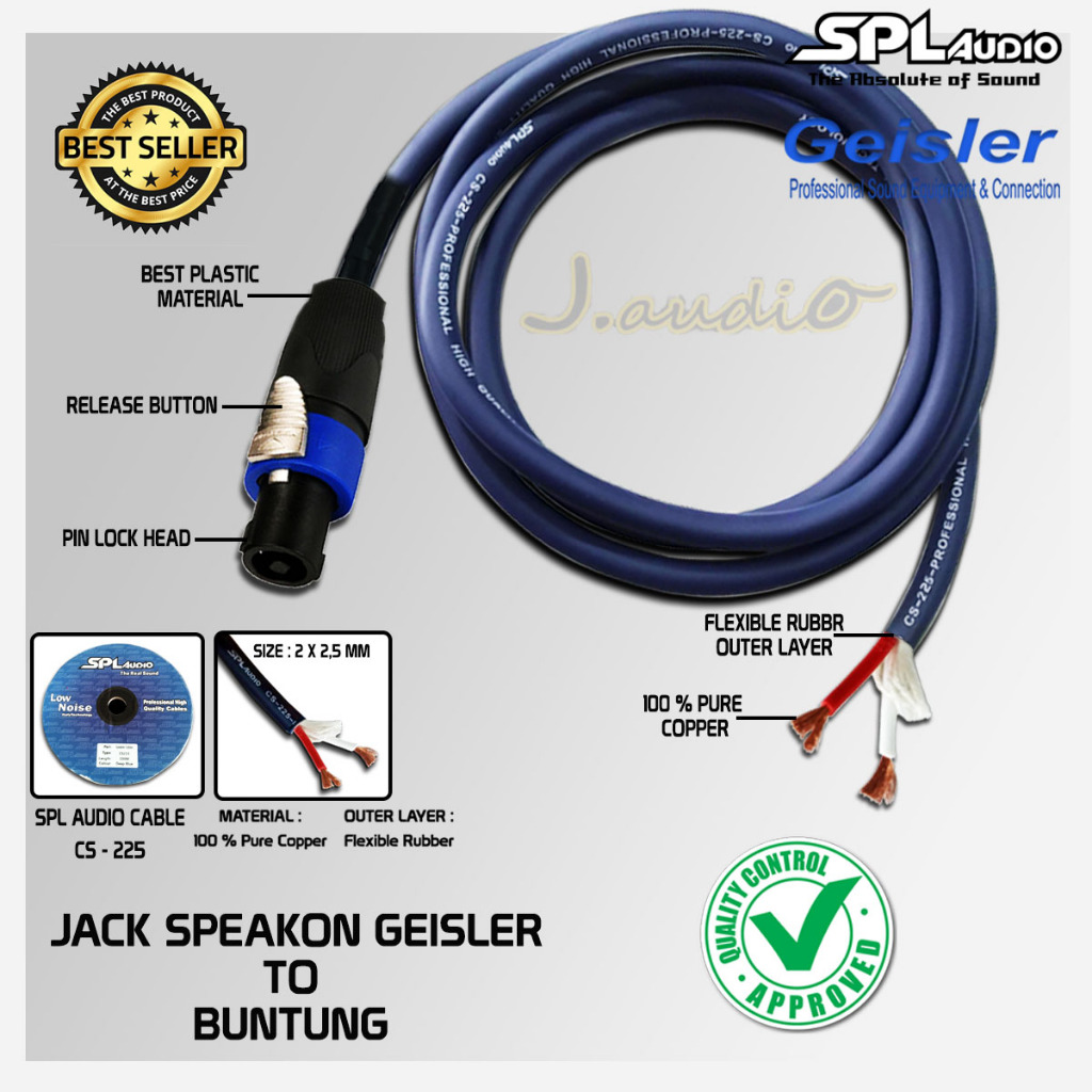 SPL AUDIO CS-225 - Kabel audio / kabel speaker terbaik Jack Speakon GEISLER to BUNTUNG - JUAN