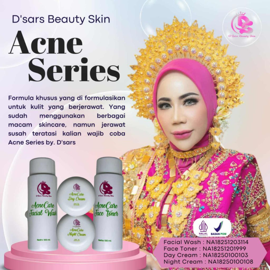 ACNE SERIES D'Sars Beauty Skin.(Paketan skincare Khusus Jerawat)
