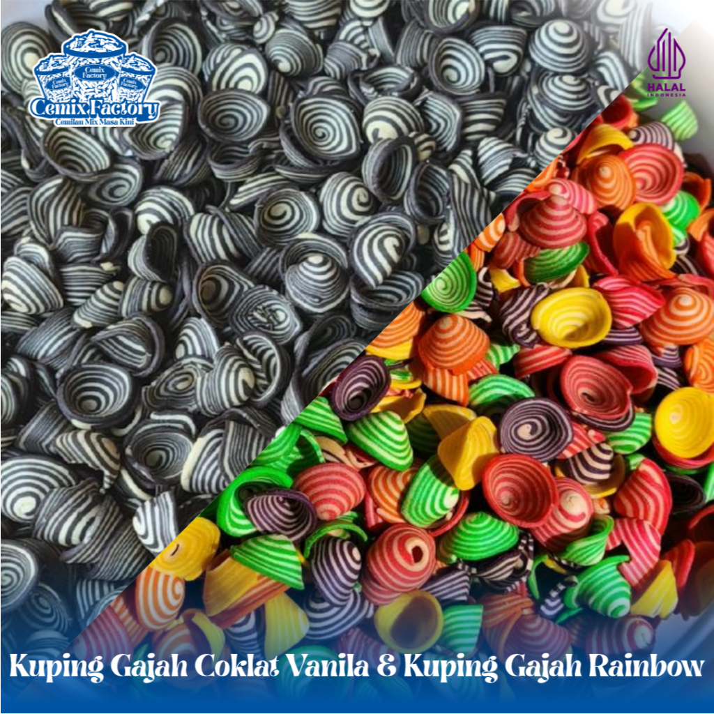 Kuping Gajah Coklat Vanila & Kuping Gajah Rainbow