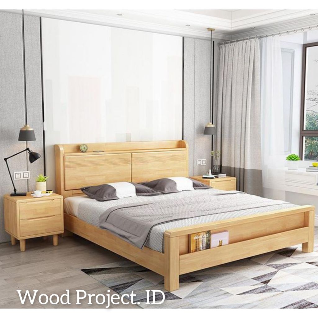 Tempat TidurMinimalis Divan Laci Kayu Jati