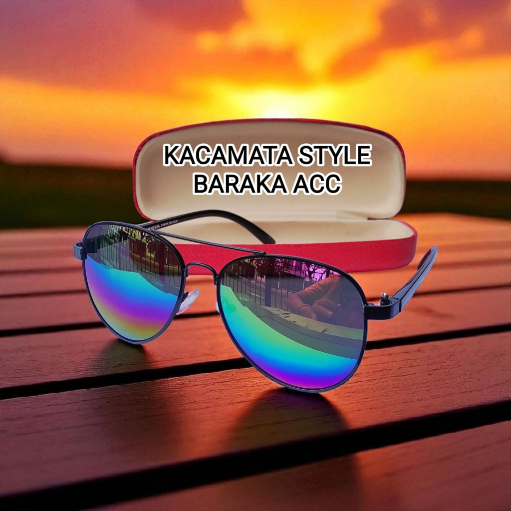 Kacamata Gaya Fashion Aviator Baraka Acc Keren Viral Kekinian Berkwalitas Baik