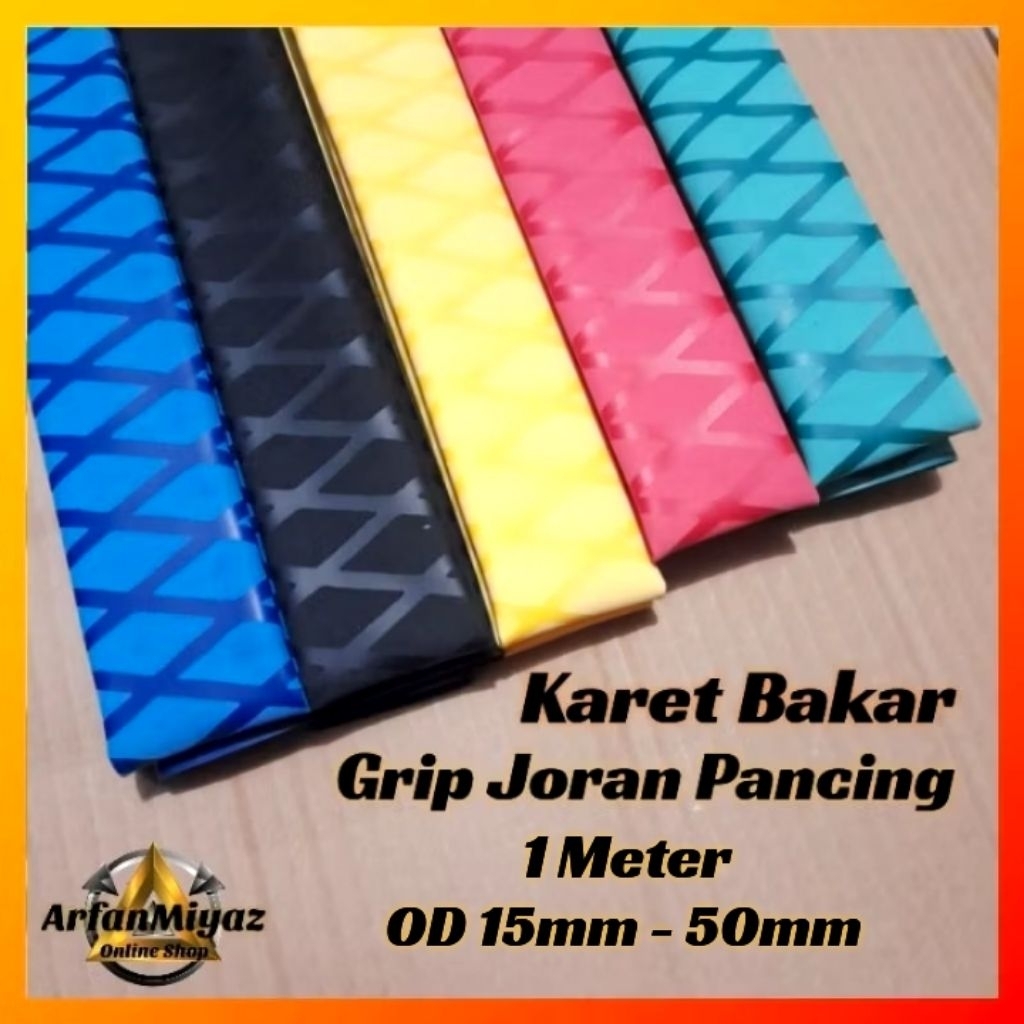 Grip Joran Pancing 1Meter Karet Bakar Motif X