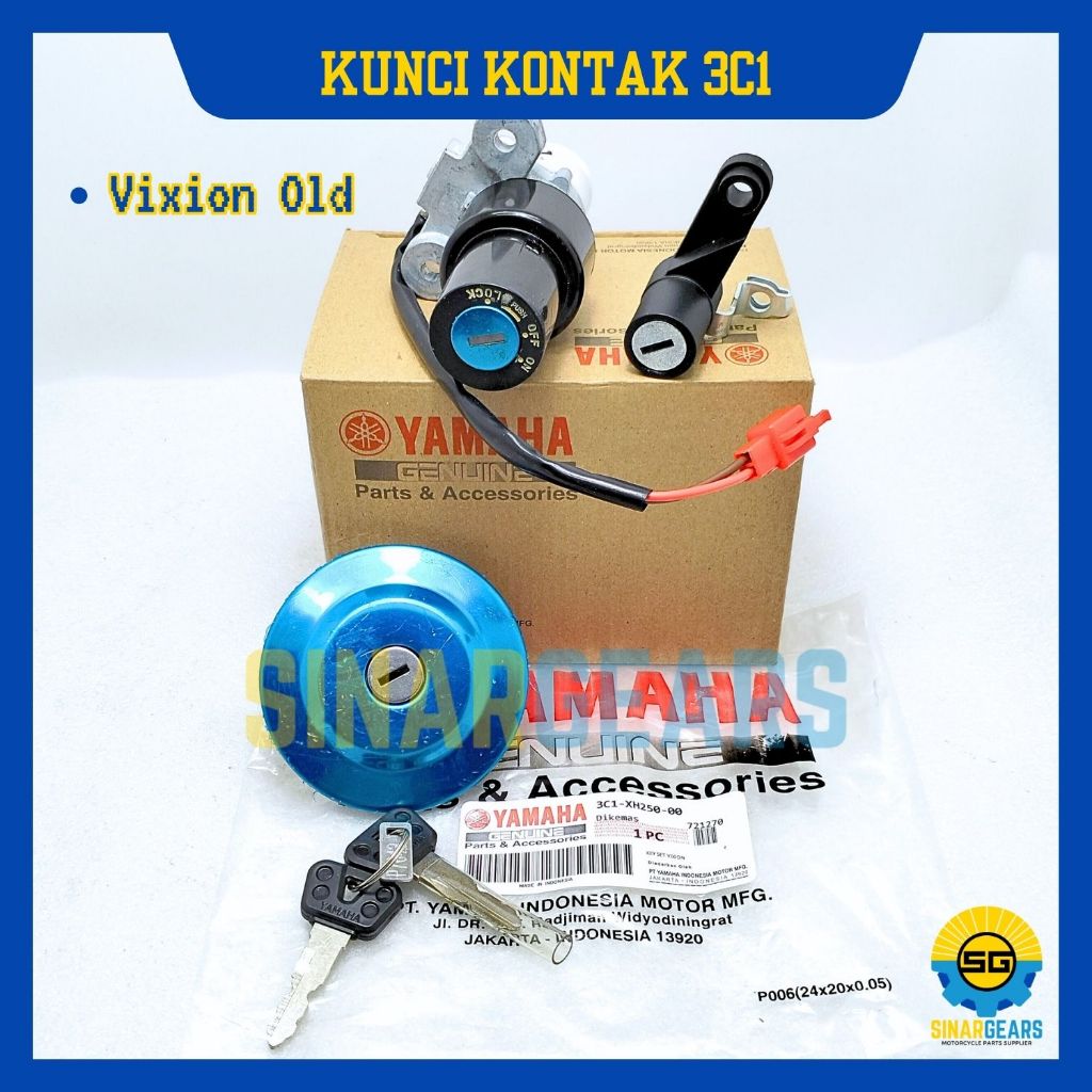 Keyset Original Yamaha 3C1 Kunci Kontak Vixion Old Vixion Lama Konci Motor Set Key Set Ori YGP