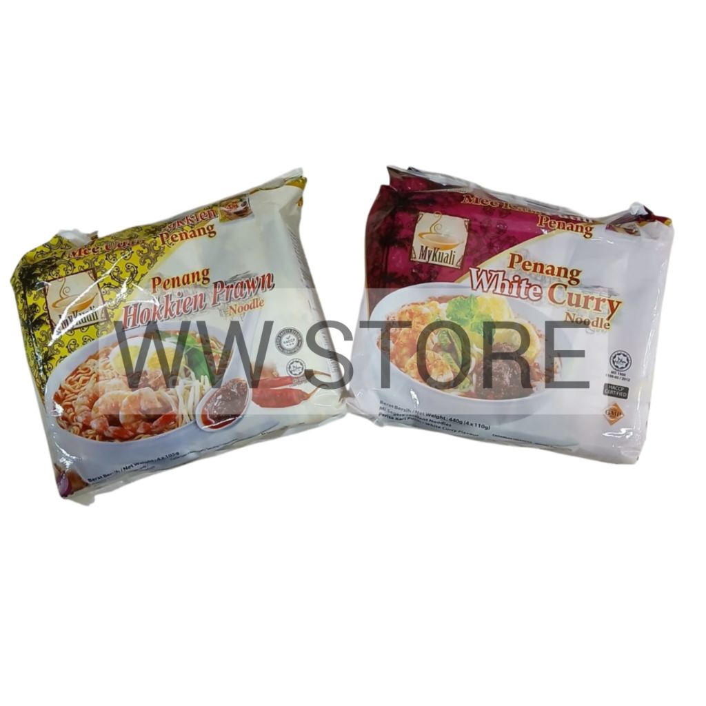 Mie mee instan kuah rasa kari putih / udang Hok Kien halal Malaysia Malaysian MyKuali My Kuali PENAN