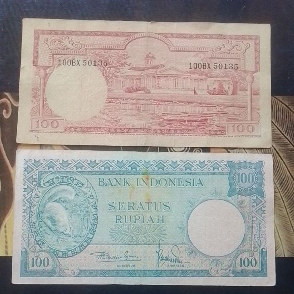 UANG KUNO 100 RUPIAH TAHUN 1957 SERI HEWAN