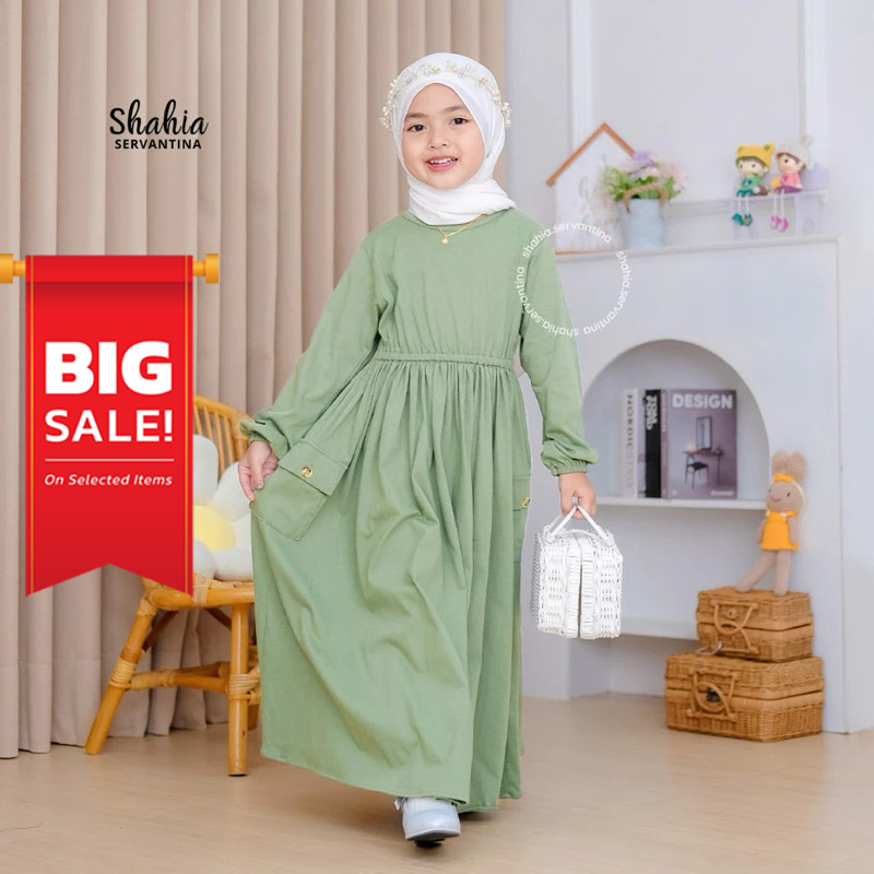 gamis anak perempuan usia 1 - 9 tahun / Laiqa dress gamis by shahia servantina