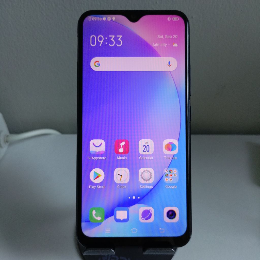 Vivo Y17 4/128 (2019) Mineral Blue SECOND FULLSET DUS CHARGER BONUS CASE 2