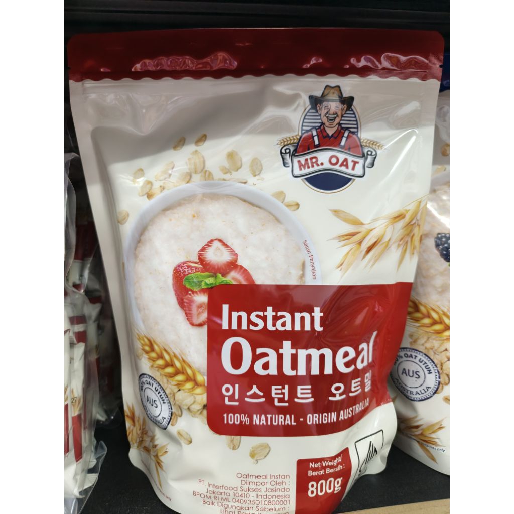 

Mr Oat Instant Oatmeal 100% Natural Origin Australia 800 gr