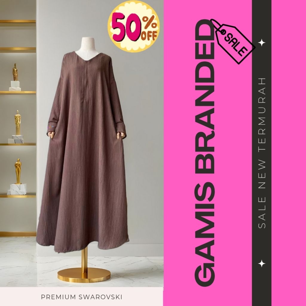 Gamis Ori Sjsesa Premium Swarovski ala Sisesa Abaya Ladycrush