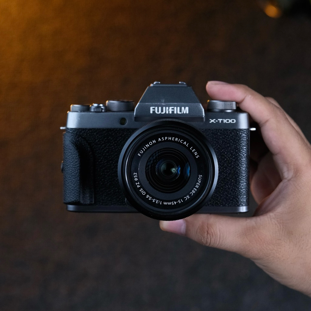 Kamera Fujifilm X-T100 + Lensa 15-45mm Bekas Second