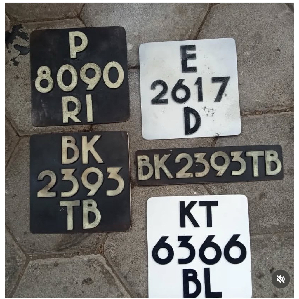 PLAT VESPA JADUL LAWAS BLADUS KLASIK LAWASAN