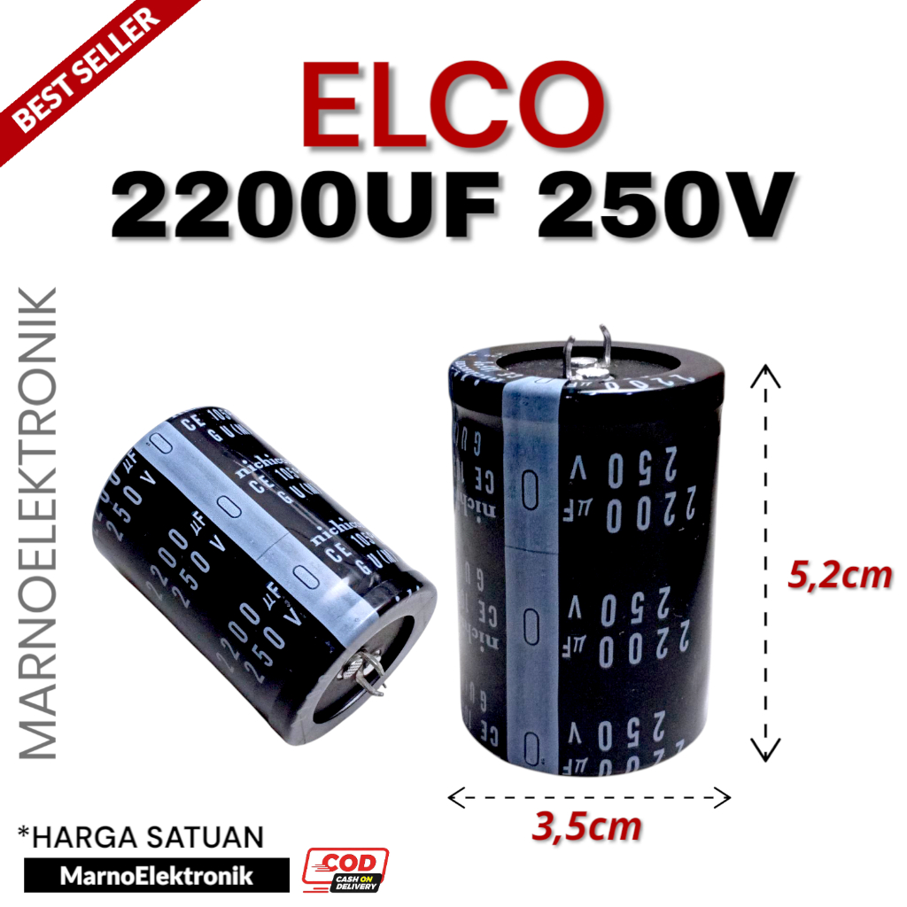 CAPASITOR ELCO 2200UF 250V 2200 UF 250 V KAPASITOR ELKO ASLI ORI ORIGINAL