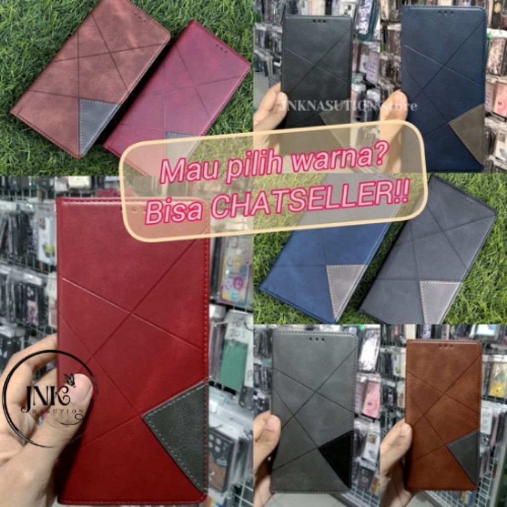 CASE FLIP MAGNETIC FOR REDMI, CASING DOMPET, CASE LEATHER FOR REDMI 9A, 9C, 12C dan redmi note 9