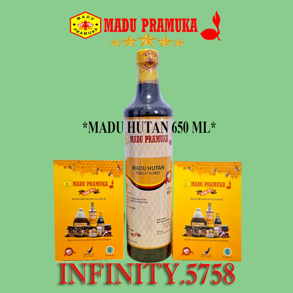MADU HUTAN MADU PRAMUKA 650 ML (MADU ASLI)