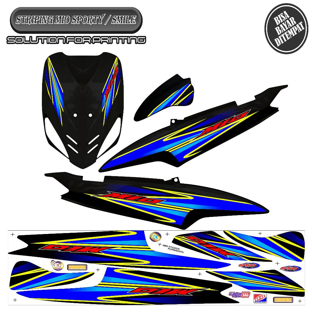 STICKER STRIPING YAMAHA MIO SMILE / STRIPING MIO SMILE / SPORTY