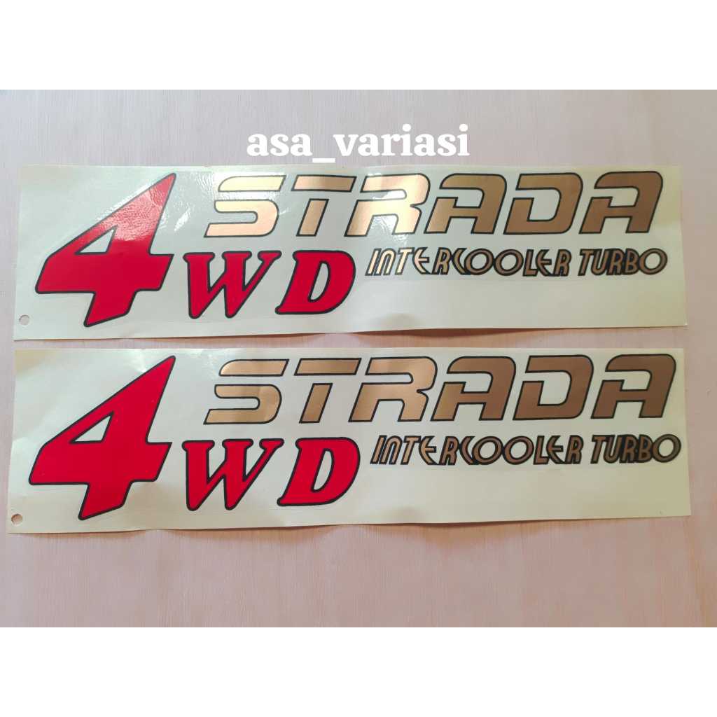 Stiker Mitsubishi Strada 4WD Intercooler Turbo