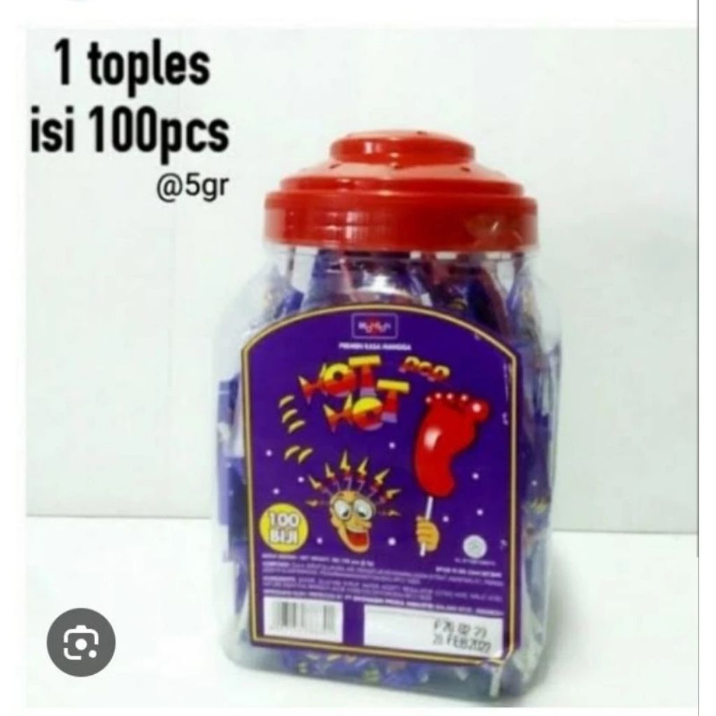 Permen Kaki Merah 1 Toples (100 Pcs)