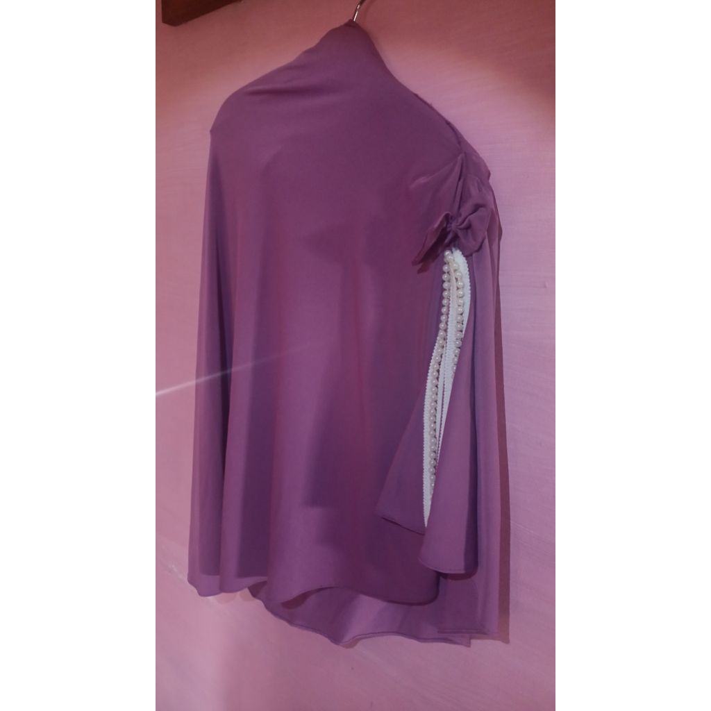 preloved jilbab pet model belah samping