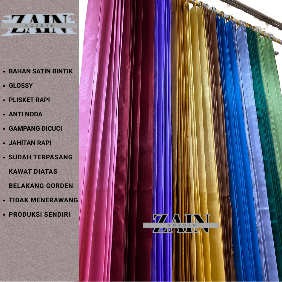 GORDEN SATIN BINTIK PLISKET KAWAT S / GORDEN JENDELA / GORDEN PINTU