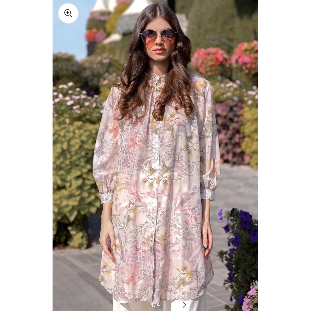 Benang Jarum Into The Garden Shirt Tunic - Preloved