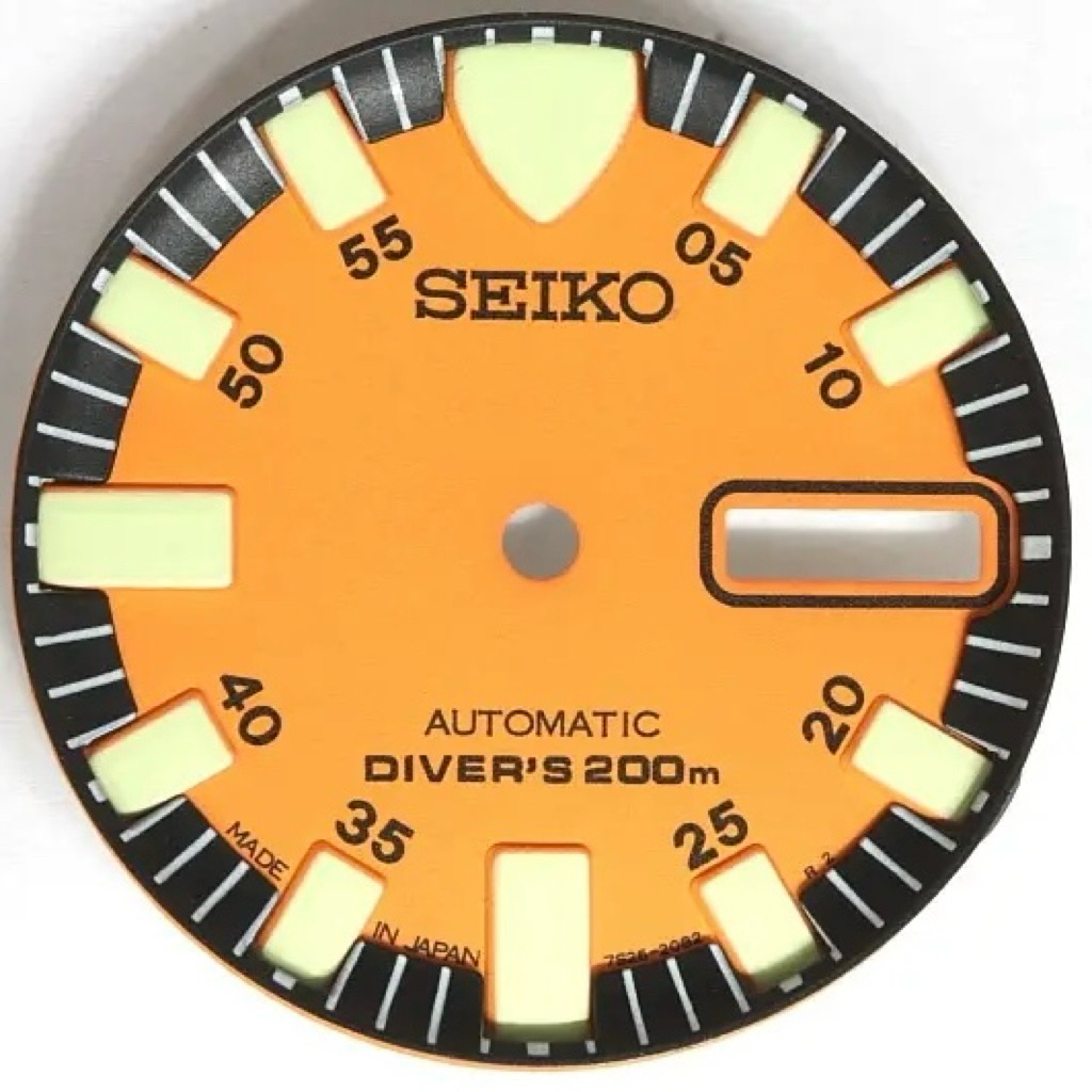 Dial for Seiko 7S26-0350 Monster (SKX781) Divers watch - Orange/​black