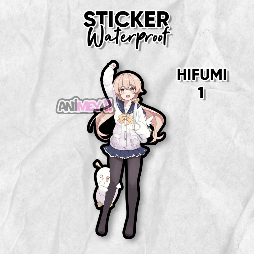 Stiker Hifumi Ajitani Game Blue Archive / Sticker Anime Waterproof