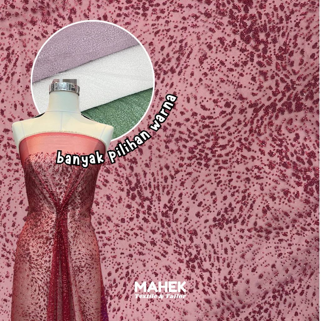 Sugar Candy / Tile Sugar Candy Salju / Kain Baju Pesta / Kain Tile / Kain Tile Motif / Kain Dress / 