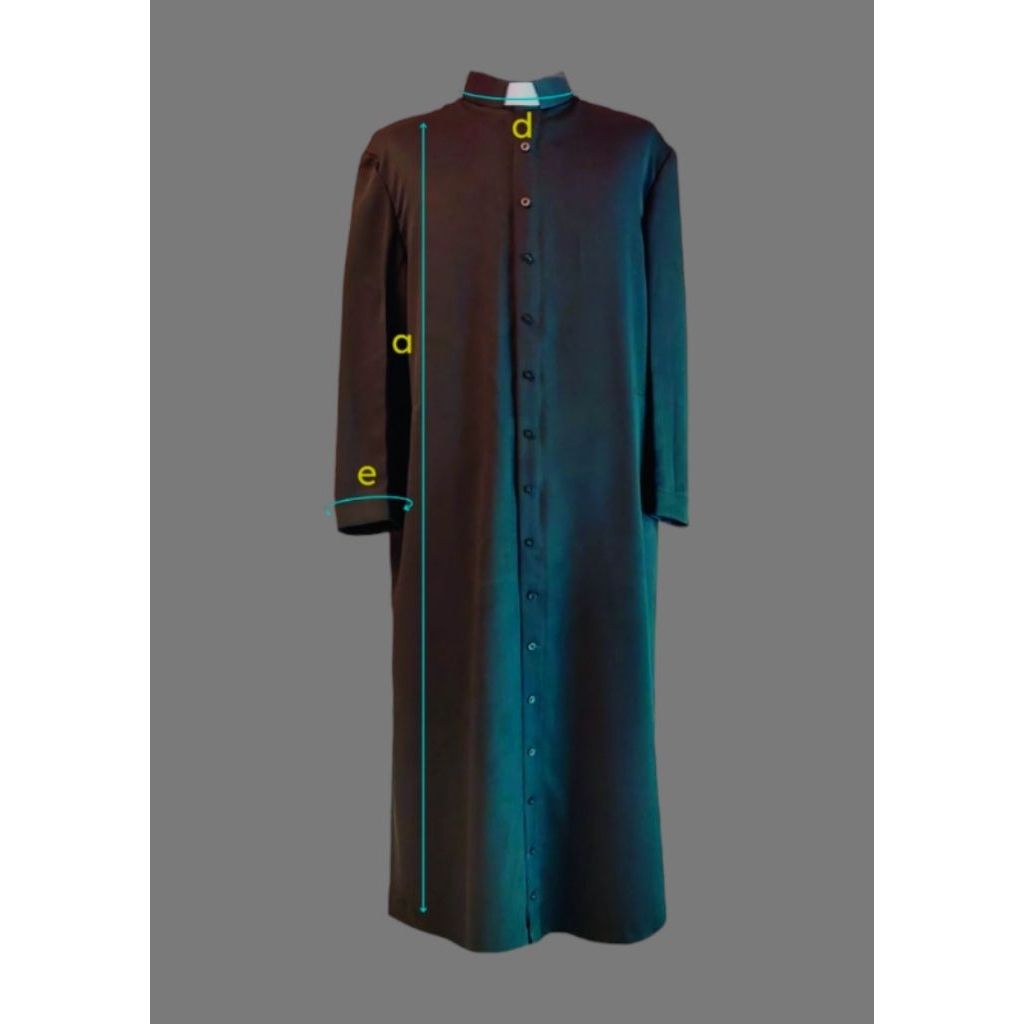 Jubah Hitam/ Berkolar/Alba /Jubah/Katolik/Kasula Imam Katolik