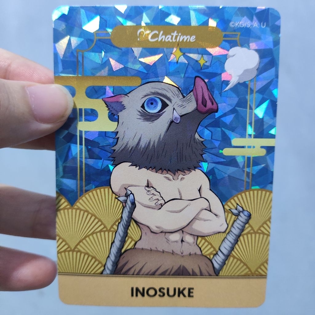 Chatime x demon slayer card kartu