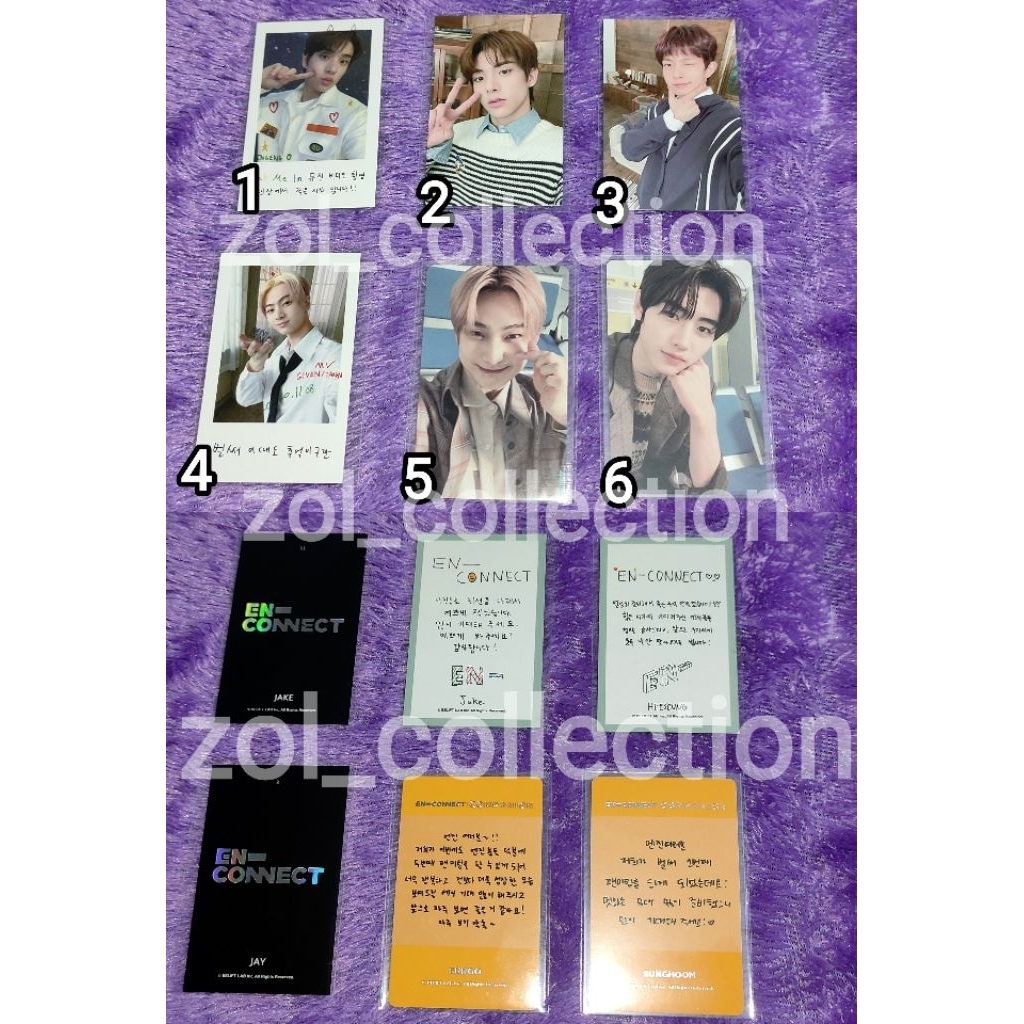 Photocard Enhypen Trading Card Special Photocard Jake Sunghoon Heeseung Jay Suno