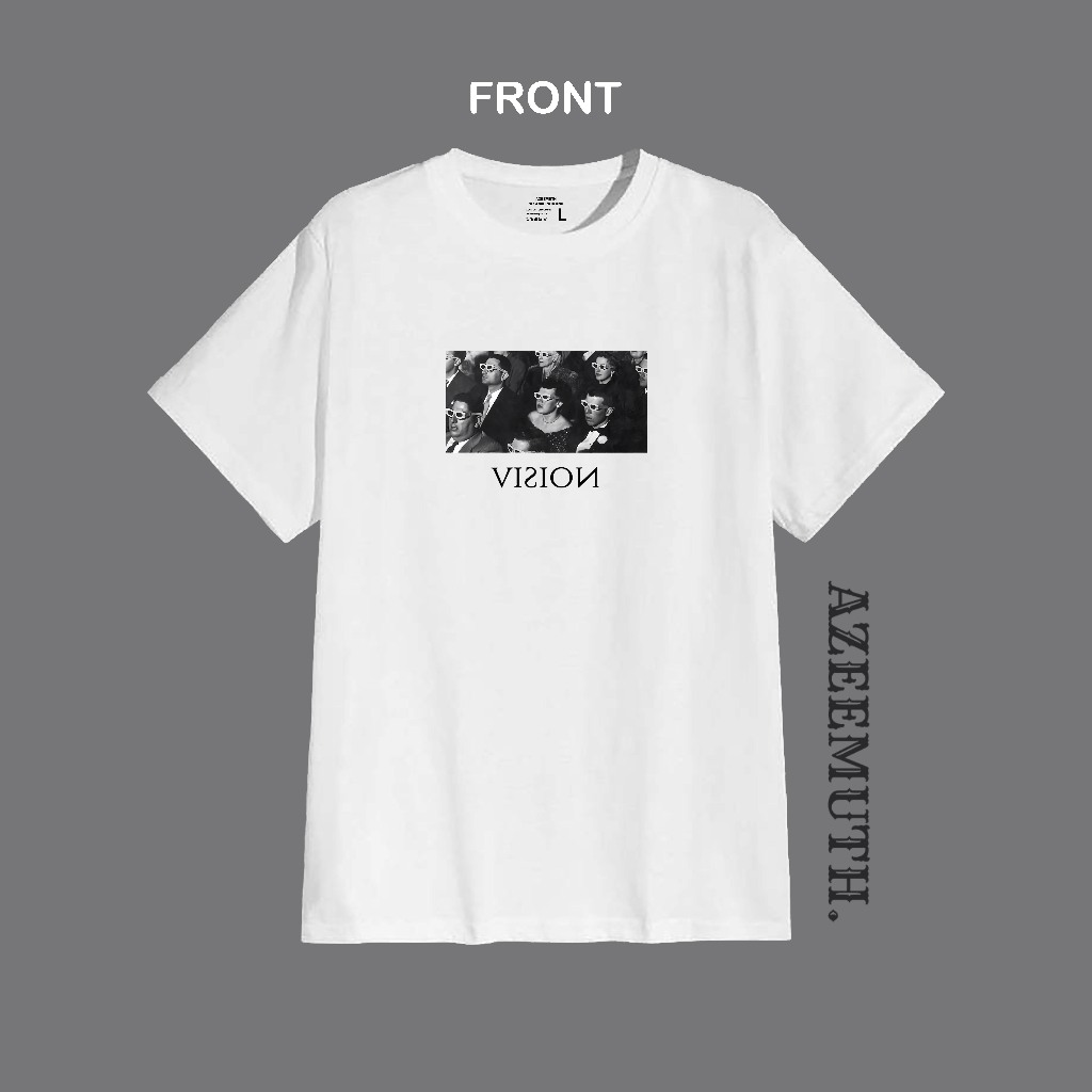 Kaos Vision | Kaos Murah Kekinian | Kaos Distro 24s | Kaos Putih 24S | 100% Cotton Combed 24s