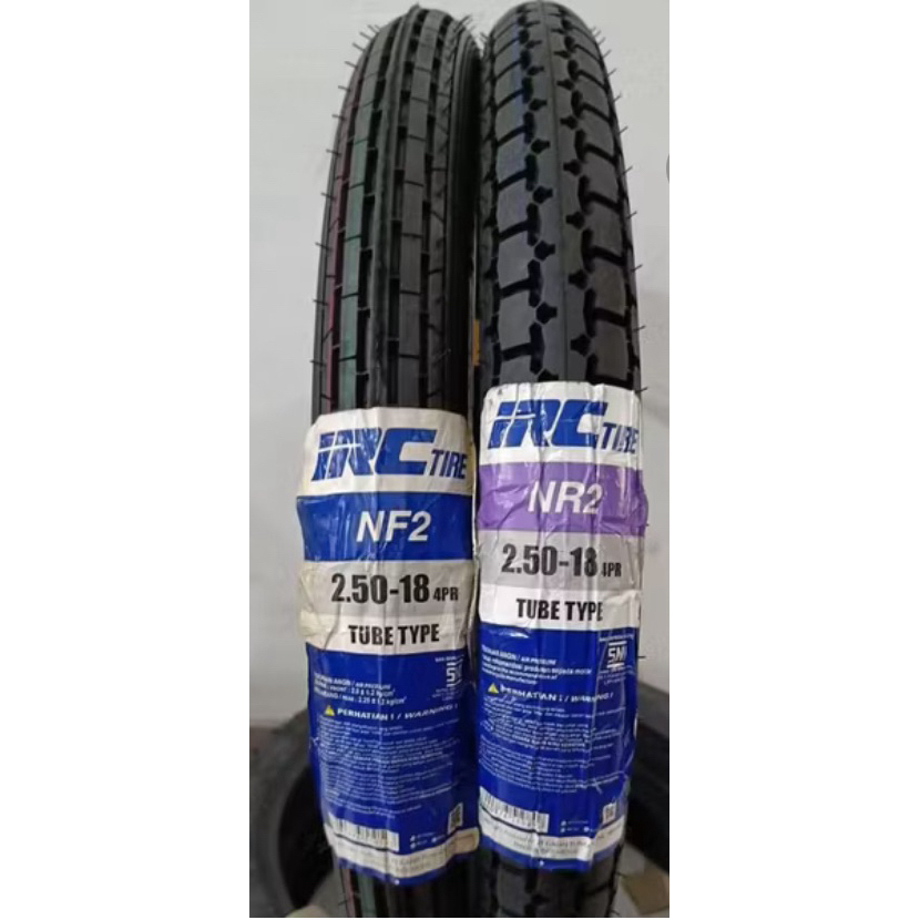 BAN LUAR IRC 250 18 NF2 LURUS NR2 PETAK TAHU TUBE TYPE