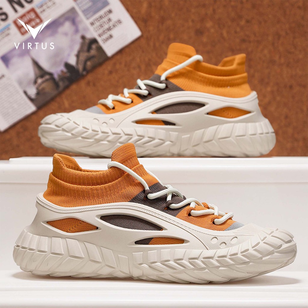 VIRTUS Wear ZENITH Sepatu Sneakers Pria Slip On Sol Tinggi Olahraga Running Casual Lari ZENITH - 44 