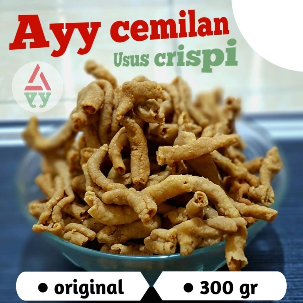 

ayy cemilan usus ayam crispi rasa original 300gr - ayy official
