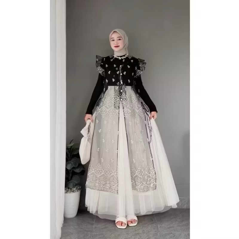 Fuji Olla Outer Dress / Outer Brokat Premium / Outfit Kondangan & Hari Raya