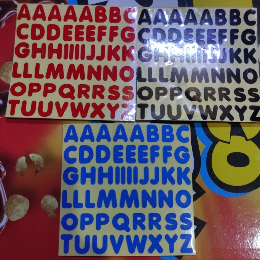 stiker sticker abjad