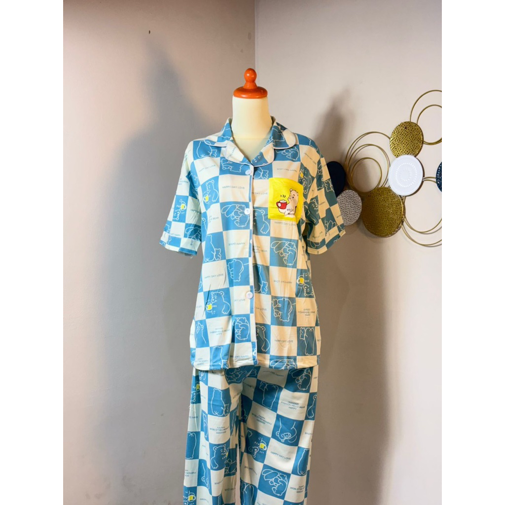 Setelan Baju Tidur Piyama Korea Wanita Dewasa