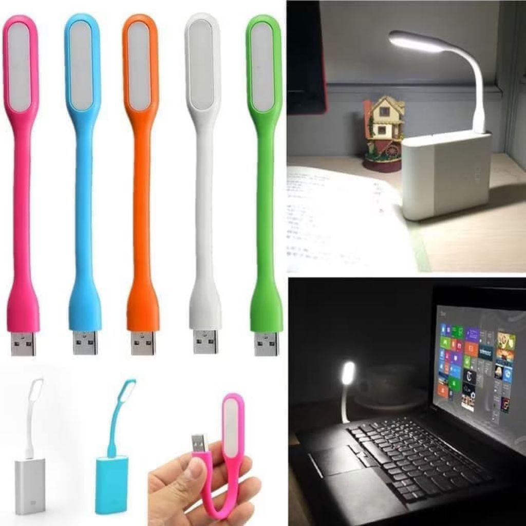 (1D) LED USB SIKAT Lampu Usb Charger Hp Powerbank Senter Baca Flexible Elastis Lentur Emergency