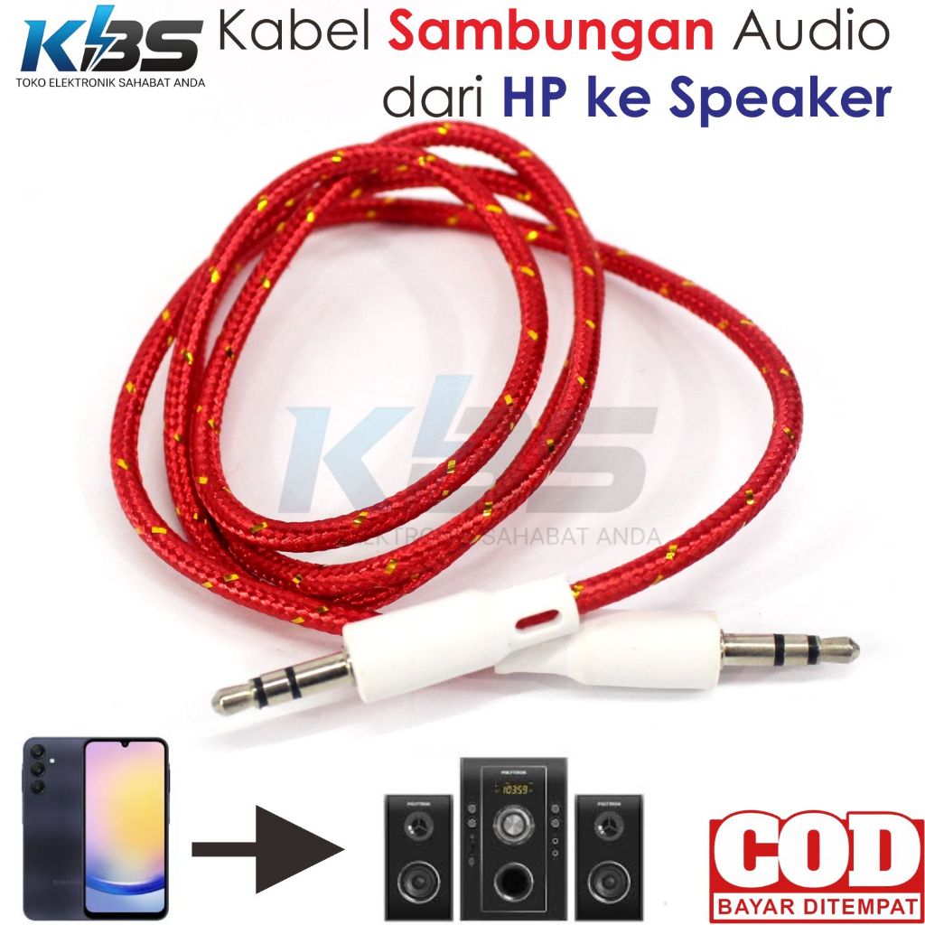 Kabel AUX Sambungan Audio Suara Music Dari HP Laptop Tablet Ipod Ke Speaker Aktif Mixer Sound System