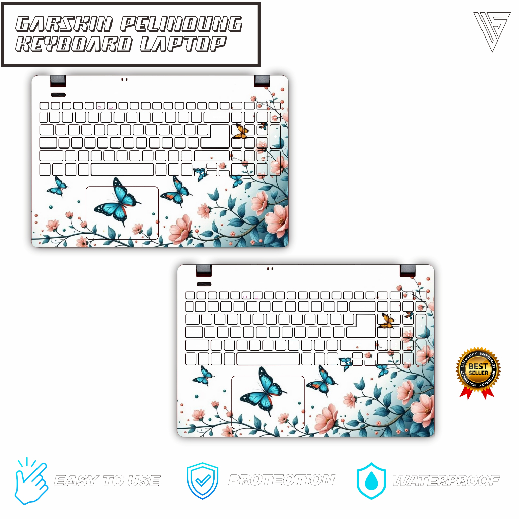 Skin Keyboard Protector Garskin Stiker Laptop FullBody Untuk Semua Tipe Laptop