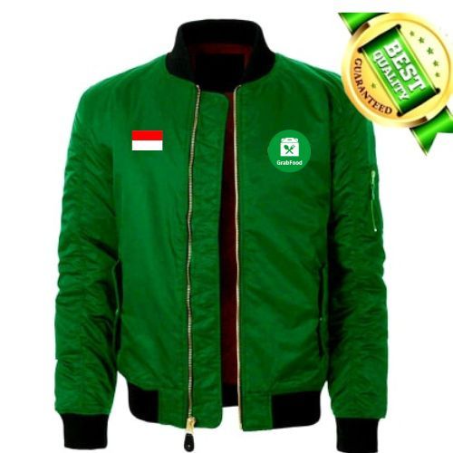Promo Jaket Windbreaker Pria Grab Bendera Original Terbaru / Jakey Ojol Grab / Grab Jaket / Jacket G