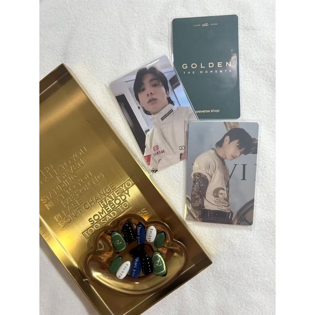 -fanmade- Set Kuku palsu GOLDEN Jungkook Nail Art JUNGKOOK BTS nail art extension