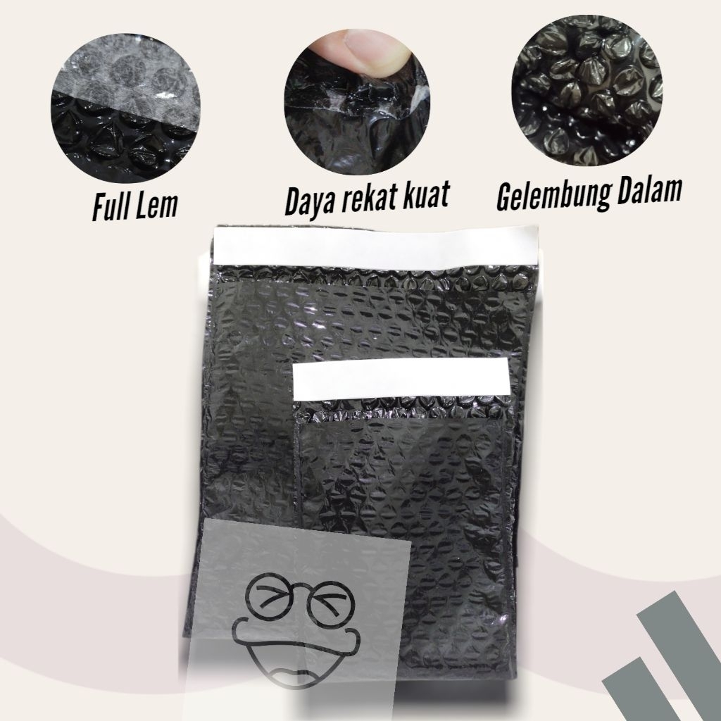 

Minimal 10 Pcs-AMPLOP BUBBLE WARP HITAM