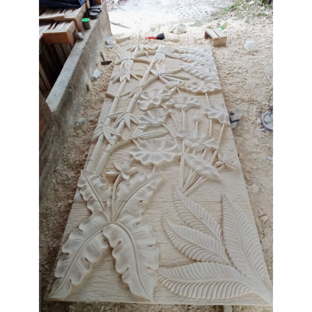hiasan dinding batu alam relief penghias dinding