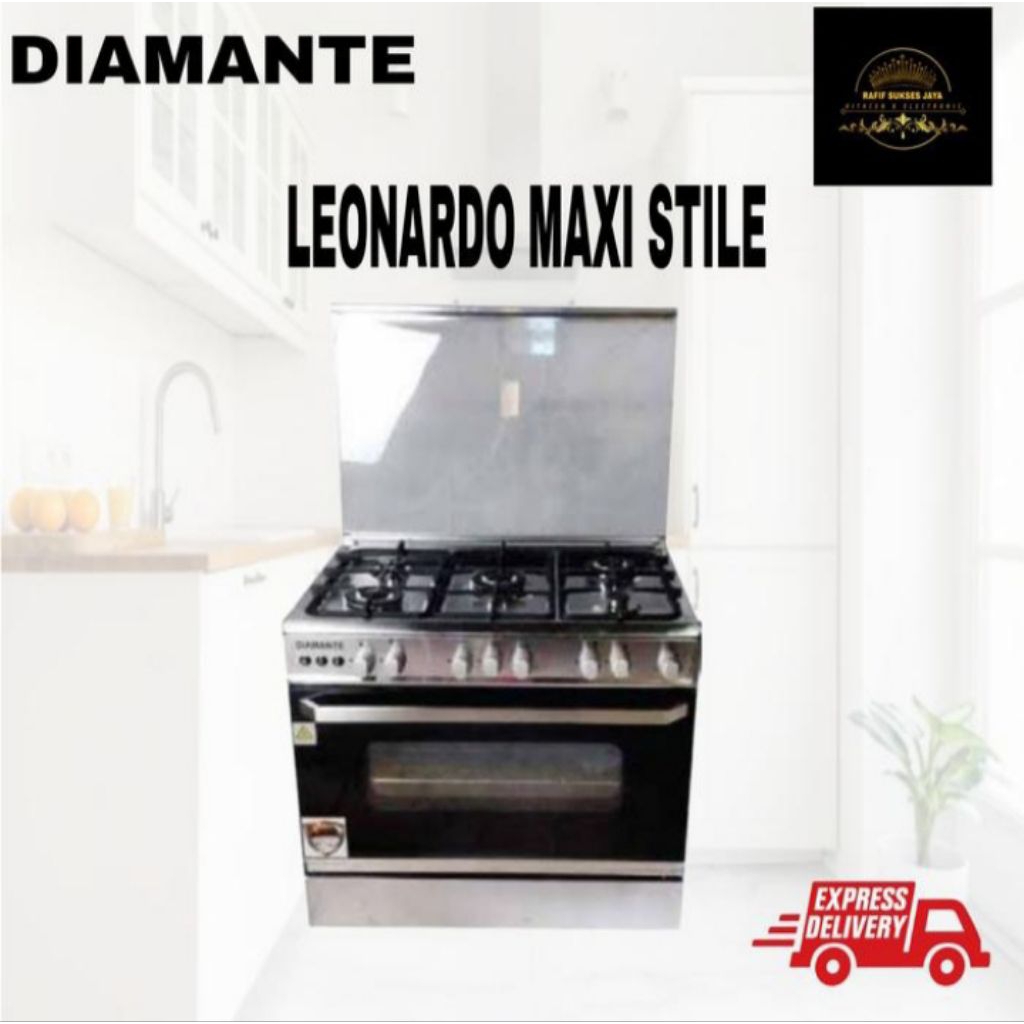 Kompor Freestanding Diamante Leonardo Maxi Stile