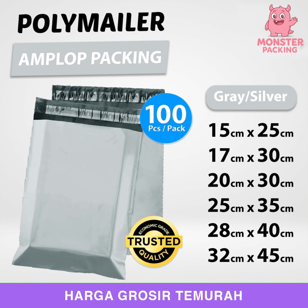 

Polymailer Pack Grey Amplop Plastik Packing Olshop Ekonomis