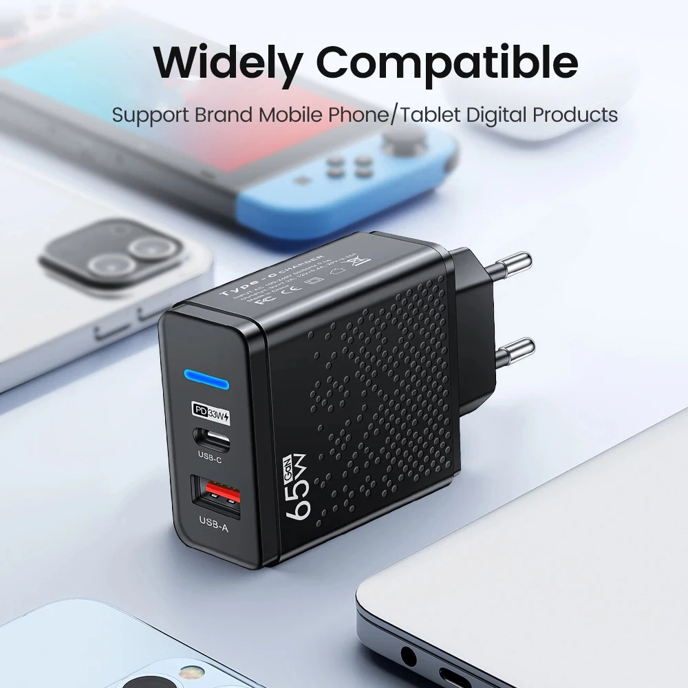 Kepala Fast Charger USB Type C 65 watt Casan Hp 65w