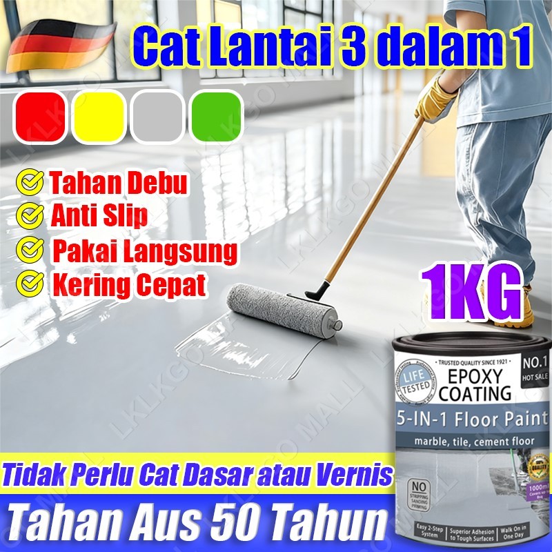cat epoxy lantai kamar mandi cat lantai epoxy Tahan Air/Lembab/Gores Cocok untuk rumah, pabrik