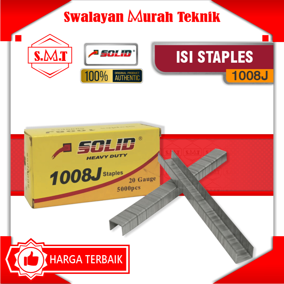 

SOLID Isi Staples Angin Air Stapler Refill 1008J Paku Tembak U 8mm