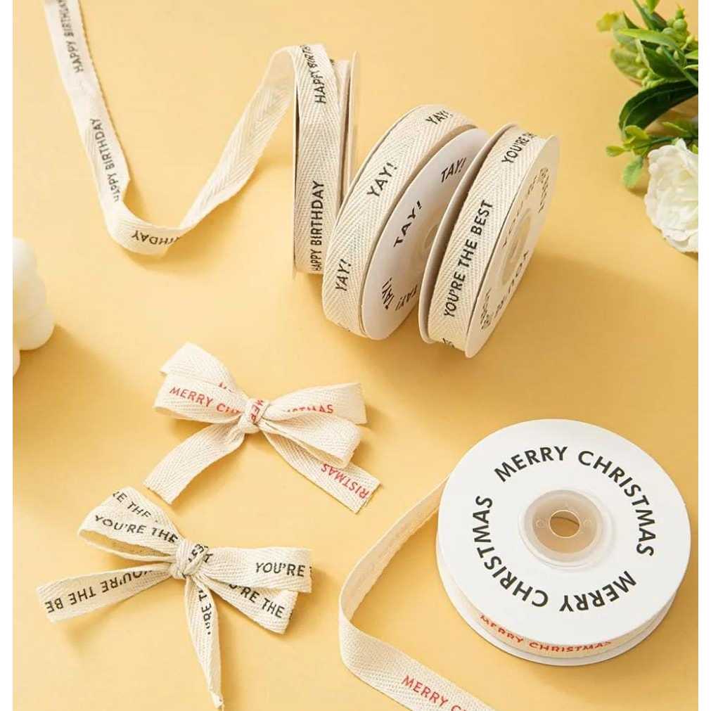 PITA KATUN/ PITA BAHANKATUN/ PITA TULISAN/ PITA KATUN 1/2" / PITA KATUN 1,5CM/ PITA CRAFT/ PITA SOUV